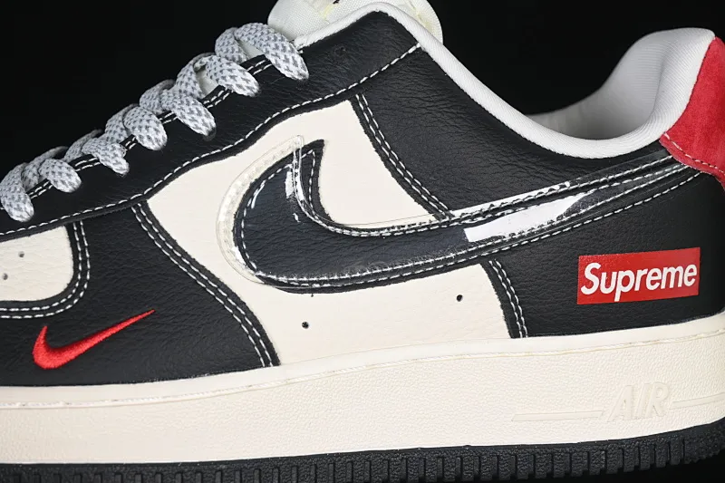 All categories Nk Air Force 1 Air Force series Nk Air Force 1 Low Air Force low-top Nike Air Force 1'07 Low Supreme joint beige black red Air Force 1 low-top casual sneakers DF0188-106